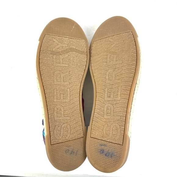 Sperry Top Sider Laurel Reef Espadrille 9 Oatmeal Caribbean Stripe Shoes NEW - Picture 6 of 6